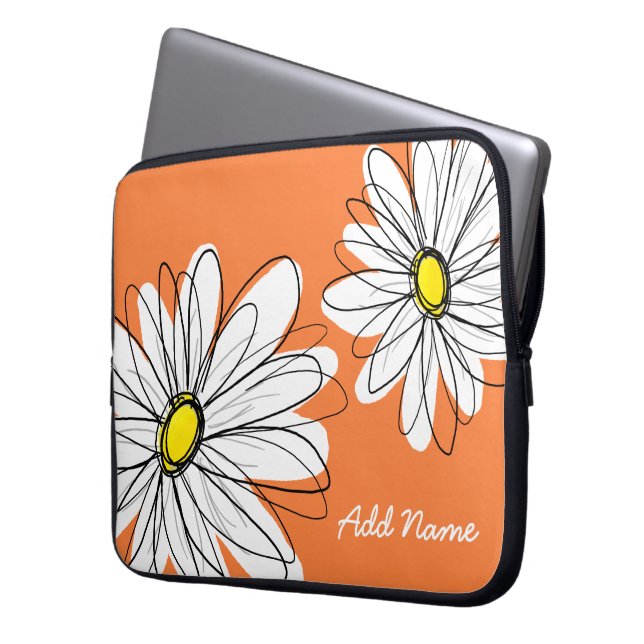 Capa Para Notebook Hipster Daisy Desenho em cores de tendências (Frente Esquerda)