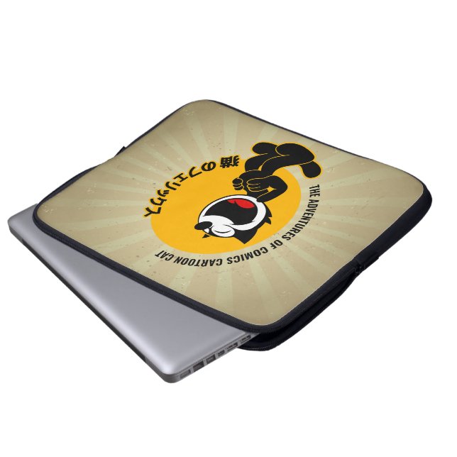 Capa Para Notebook História em quadrinhos Cartoon Cat | 15" (Frente Inferior)