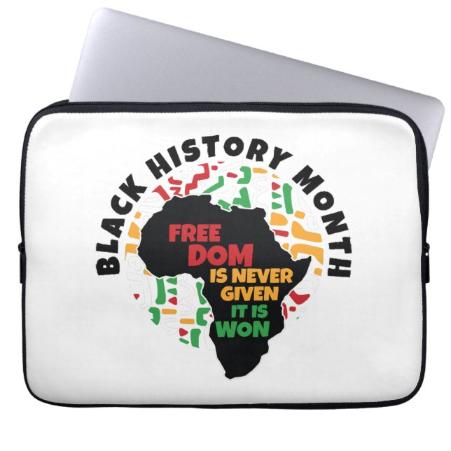 Capa Para Notebook História Negra Mês Liberdade nunca é dada, é (Frente)