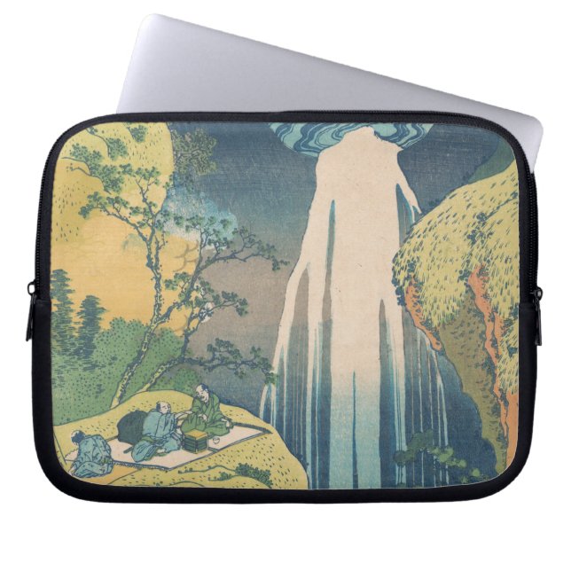 Capa Para Notebook Hokusai Quedas Amida Japão Cachoeira  (Frente)