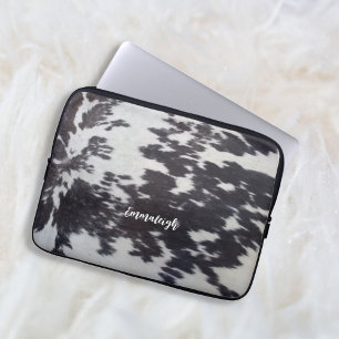 Capa Para Notebook Holstein Cow Faux Leather Aspecto Natural