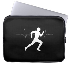 Capa Para Notebook Homem Runners Silhouette HeartBeat Line