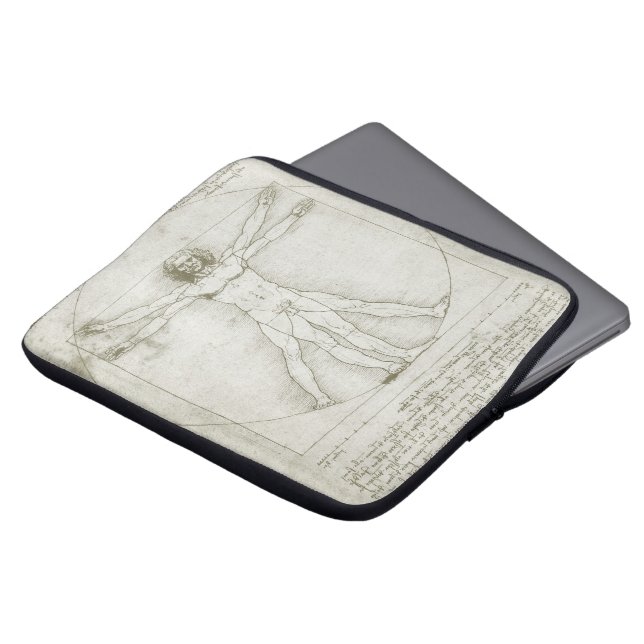 Capa Para Notebook Homem Vitruviano por Leonardo da Vinci (Frente Topo)