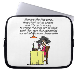 Capa Para Notebook Homens e Inglês Humor do Vinho