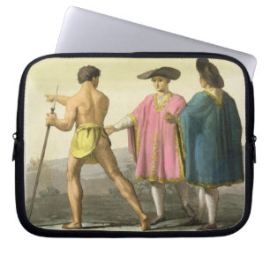 Capa Para Notebook Homens que vestem Ponchos cerimoniais em Santiago,