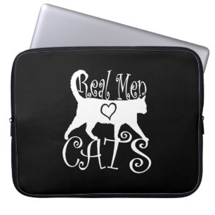 Capa Para Notebook Homens Reais Adoram Gatos de Preto