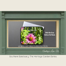 Capa Para Notebook Honeybee & Pink Coneflower Laptop Sleeve