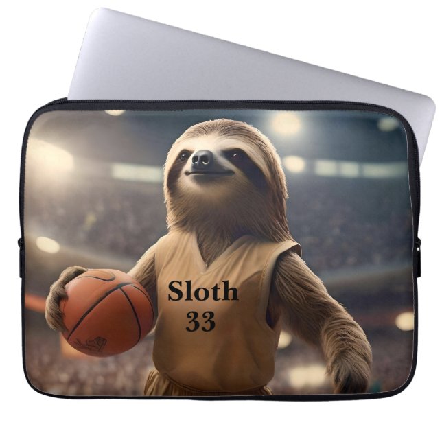 Capa Para Notebook Hoops and Hangs: The Slam Dunking Sloth, (Frente)