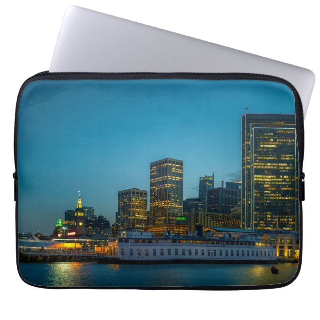Capa Para Notebook Hora Azul na Cidade (Frente)