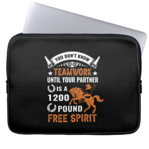 Capa Para Notebook Horse Art Você não sabe Trabalho em equipe