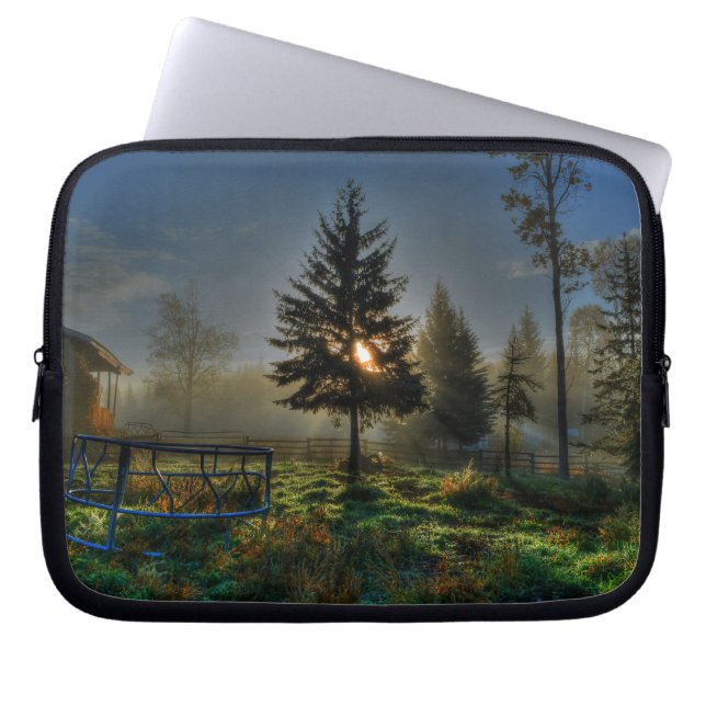 Capa Para Notebook Horse Ranch Sunrise Nature Foto (Frente)