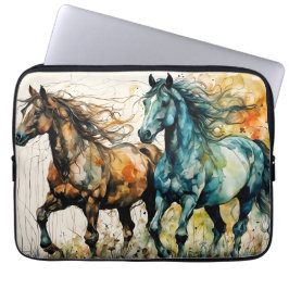 Capa Para Notebook Horses in the Pasture