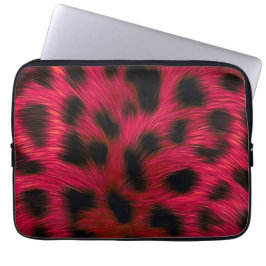 Capa Para Notebook Hot Pink Leopard Print Faux