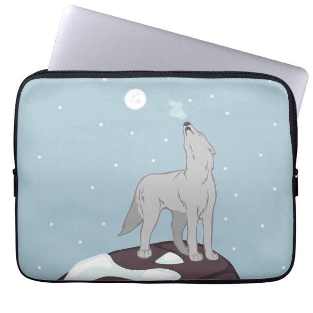 Capa Para Notebook Howling Artic Wolf (Frente)