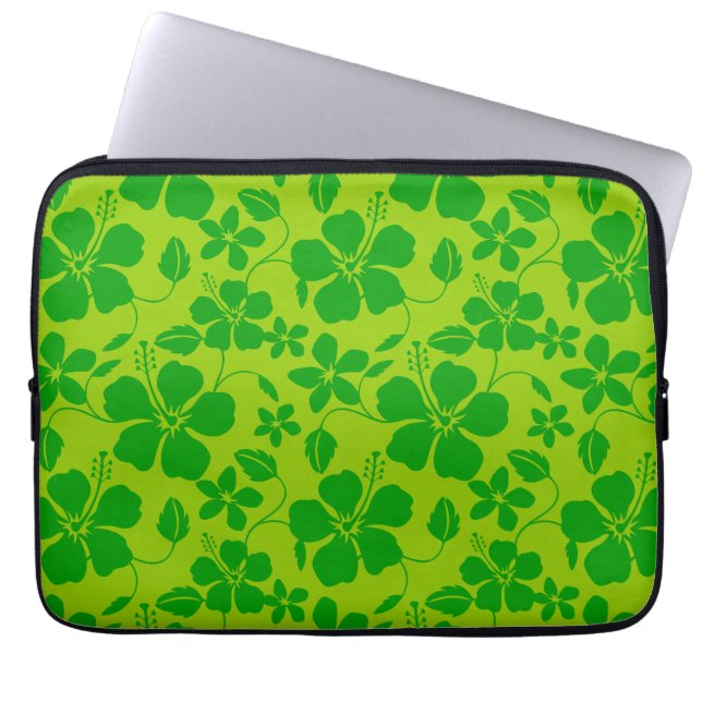 CAPA PARA NOTEBOOK HULA HAVAIANA (HIBÍSCO) LIMÃO VERDE (Frente)