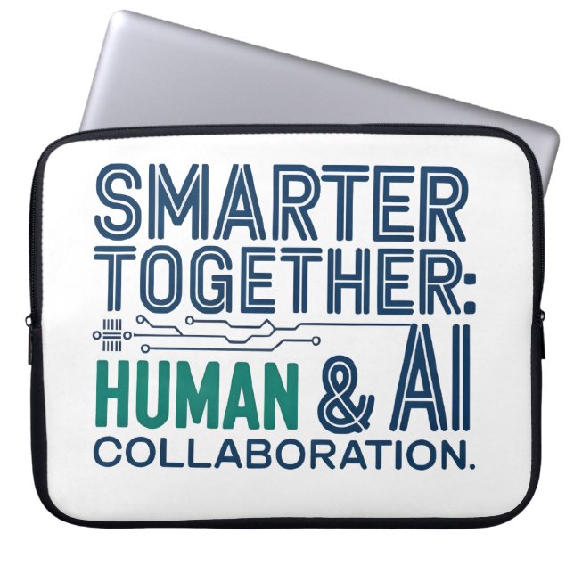 Capa Para Notebook Human AI Tech Sleeve | Mais Inteligentes Juntos (Frente)