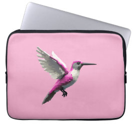 Capa Para Notebook Hummingbird Rosa Pixelado-