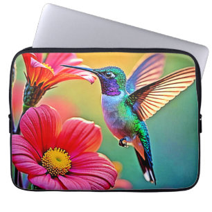 Capa Para Notebook Hummingbird vibrante no Sunset Design