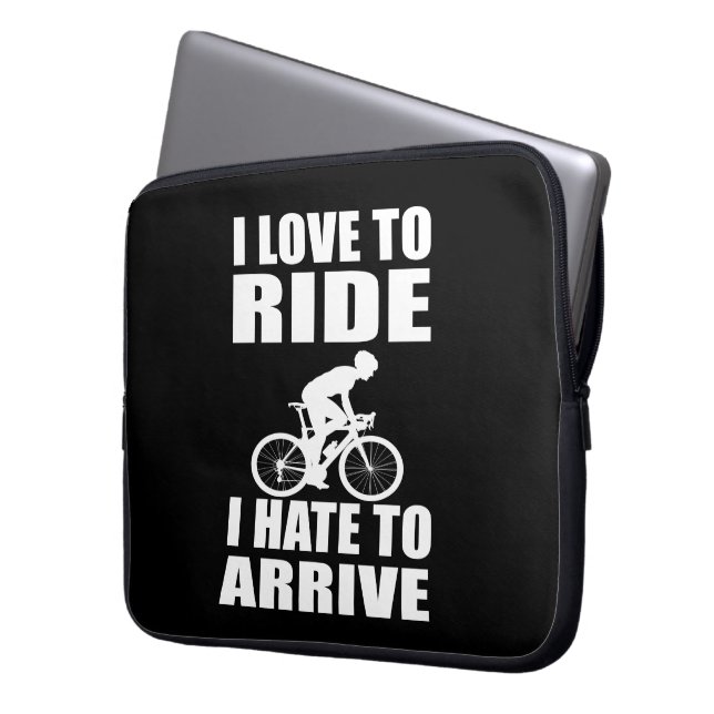 Capa Para Notebook Humor de Bicicleta de Montanha - Citação de Ciclis (Frente Esquerda)