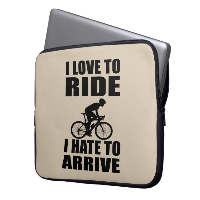 Capa Para Notebook Humor de Bicicleta de Montanha - Citação de Ciclis (Frente Esquerda)