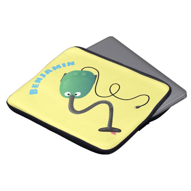 Capa Para Notebook Humor de desenho animado de aspirador (Frente Topo)
