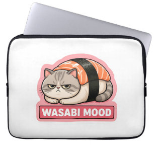 Capa Para Notebook Humor de Wasabi Gato Mal-Humorado Engraçado Meme d