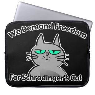 Capa Para Notebook Humor engraçado do geek do gato de Schrodinger