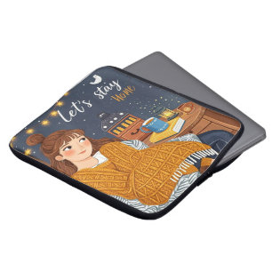 Capa Para Notebook Hygge Cozy Celebração Noturna à Noite