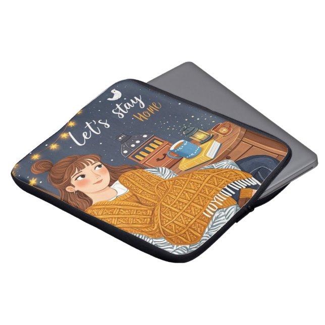 Capa Para Notebook Hygge Cozy Celebração Noturna à Noite (Frente Topo)