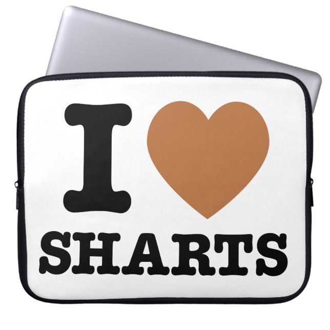 Capa Para Notebook I Heart Sharing Engraçado Ícone (Frente)