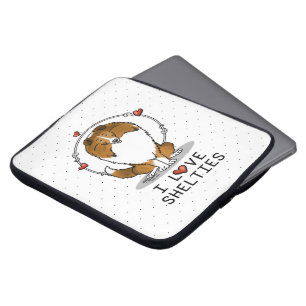 Capa Para Notebook I Love Shels (sable 2) Shetland Sheepdog Cute