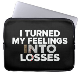 Capa Para Notebook I Turned My Feelings Into Losses Funny Crypto Meme