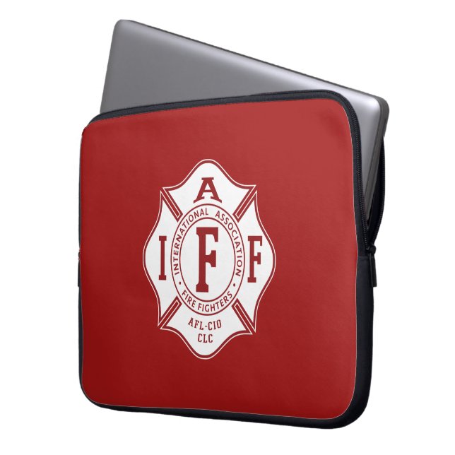 Capa Para Notebook IAFF Malha de Laptop Cruz Maltesa (Frente Esquerda)