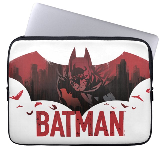 Capa Para Notebook Ícone Batman Carmesim Gotham (Frente)