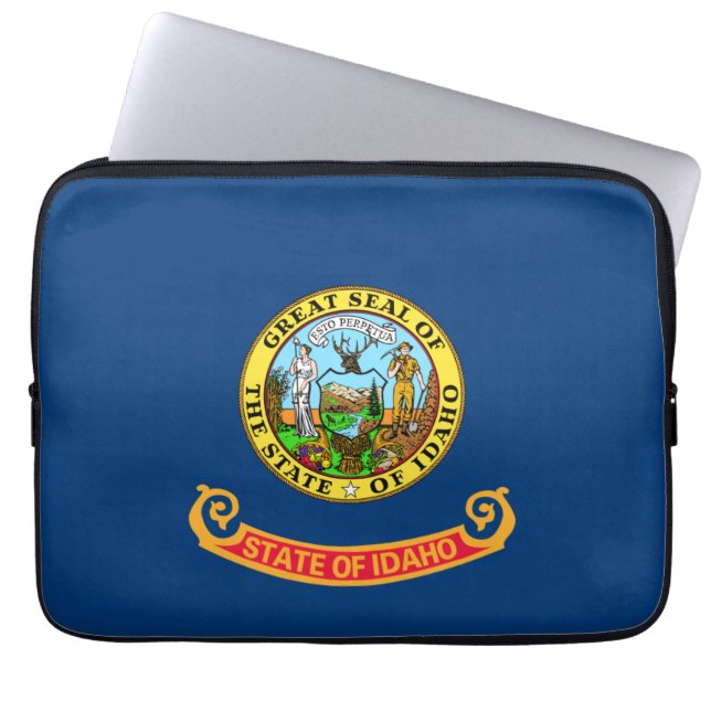 Capa Para Notebook Idaho Flag: Estado Gem, América Mountain West (Frente)