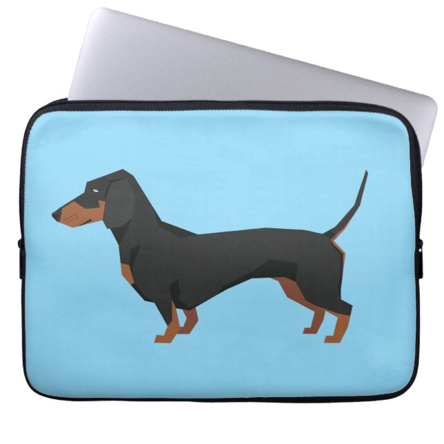 Capa Para Notebook Identificador de Bagagem Dachshund (Frente)