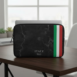 Capa Para Notebook Identity Tech Custom Black Marble Laptop Sleeve