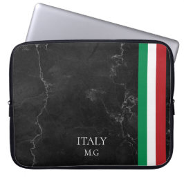 Capa Para Notebook Identity Tech Custom Black Marble Laptop Sleeve