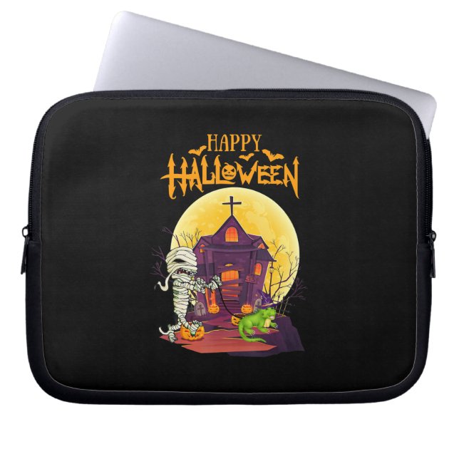 Capa Para Notebook Iguana Halloween Costume Pumpkin Funny Dog Lover (Frente)