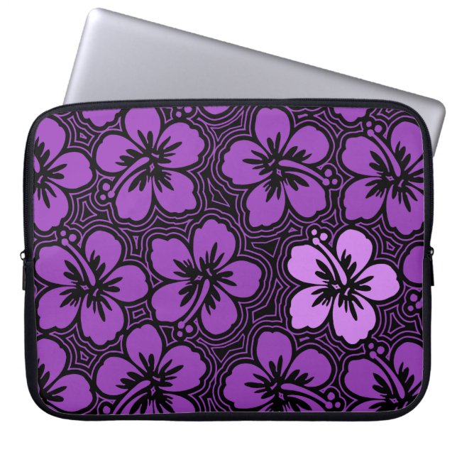 Capa Para Notebook Ilha Hibiscus Havaiana Neoprene Wetcase (Frente)