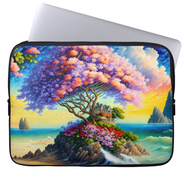 Capa Para Notebook Ilha oculta no oceano (Frente)