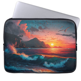 Capa Para Notebook ILHA SUNSET nº 1 Bolsa de laptop
