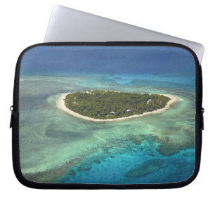 Capa Para Notebook Ilha Tavarua e recife de coral, Ilhas Mamanuca