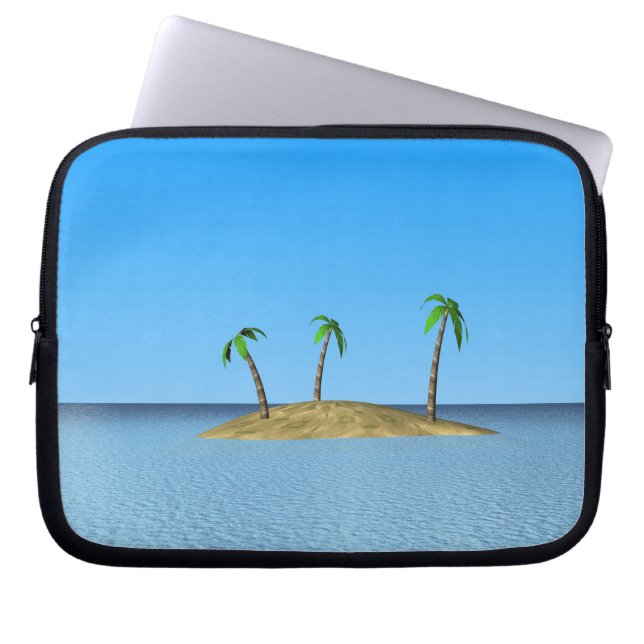 Capa Para Notebook Ilha Tropical (Frente)