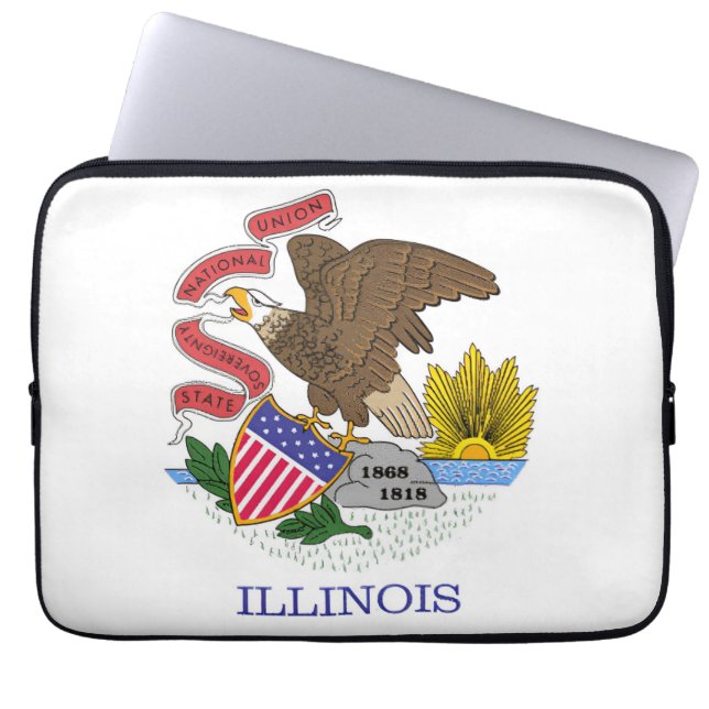 Capa Para Notebook Illinois Flag (Frente)