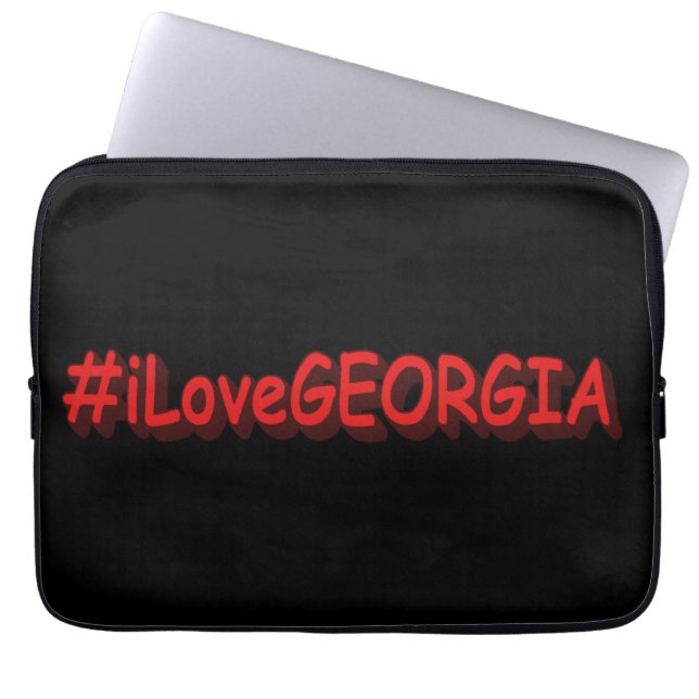 Capa Para Notebook "#iLoveGEORGIA " Design bonito. Compre agora (Frente)