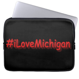 Capa Para Notebook "#iLoveMichigan " Design bonito. Comprar Agora