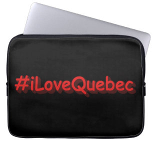Capa Para Notebook "#iLoveQuebec " Design bonito. Comprar Agora