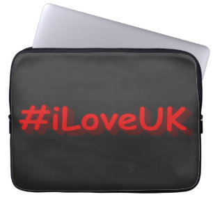 Capa Para Notebook "#iLoveUK" Design bonito. Comprar Agora