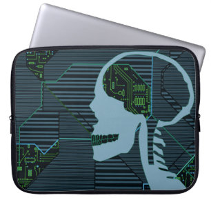 Capa Para Notebook iluminar o crânio lógico